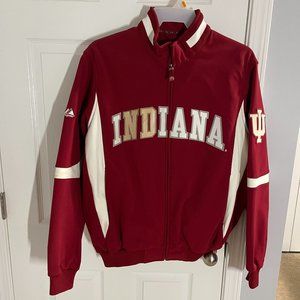 Indiana University Majestic bomber jacket Sz L